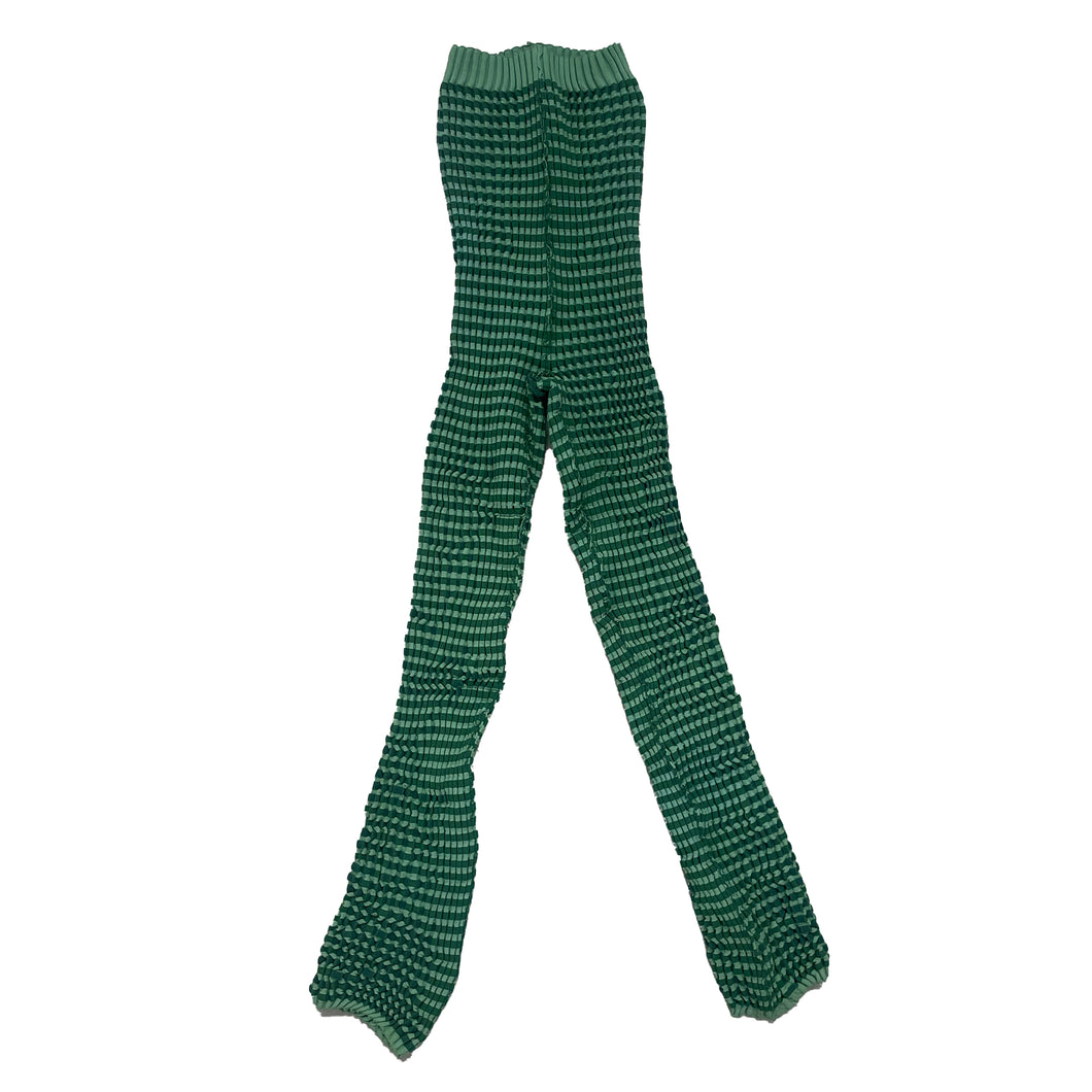 Crinkle Capris in Arsenic Green