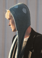 Load image into Gallery viewer, Leather Appliqué Hooded Scarf in Diesel
